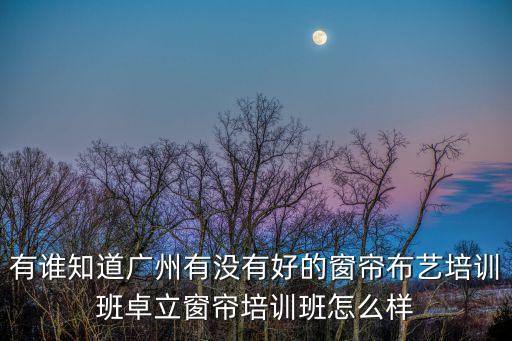 有誰知道廣州有沒有好的窗簾布藝培訓班卓立窗簾培訓班怎么樣