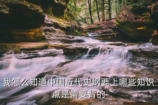 中國近代史綱要筆記，我怎么知道中國近代史綱要上哪些知識點(diǎn)是需要背的