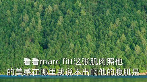 帥哥腹肌照，看看marc fitt這張肌肉照他的美感在哪里我說不出啊他的腹肌是