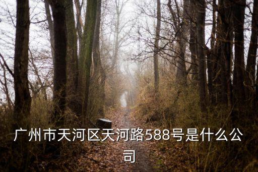 廣州市天河區天河路588號是什么公司