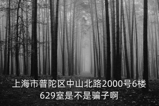 上海市普陀區中山北路2000號6樓629室是不是騙子啊