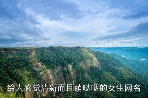 給人感覺清新而且萌噠噠的女生網名