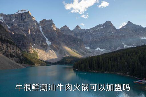 牛很鮮潮汕牛肉火鍋可以加盟嗎