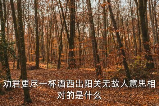 學思踐悟的意思，勸君更盡一杯酒西出陽關無故人意思相對的是什么
