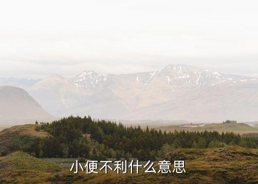 小便不利什么意思，小便不利什么意思