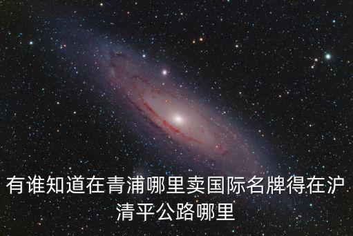 上海跨境電商地址上海市青浦區(qū)，有誰(shuí)知道在青浦哪里賣(mài)國(guó)際名牌得在滬清平公路哪里