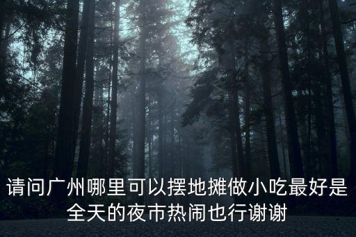 請問廣州哪里可以擺地攤做小吃最好是全天的夜市熱鬧也行謝謝