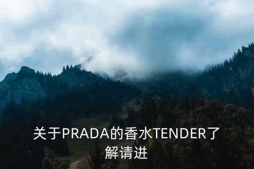 關(guān)于PRADA的香水TENDER了解請進