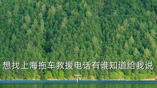 想找上海拖車救援電話有誰知道給我說下