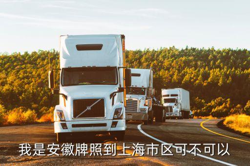 阜陽的車牌號能進上海市區嗎，零時牌照寫著安徽至上海區域內行駛可以進上海市區嗎