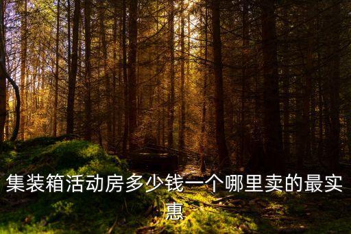 集裝箱活動房多少錢一個哪里賣的最實惠