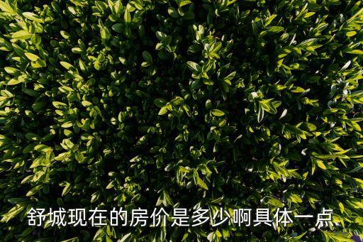 上海市舒城縣房?jī)r(jià)，舒城現(xiàn)在的房?jī)r(jià)是多少啊具體一點(diǎn)