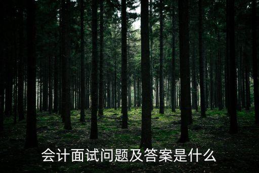會(huì)計(jì)面試常見(jiàn)問(wèn)題及答案，會(huì)計(jì)面試問(wèn)題及答案是什么