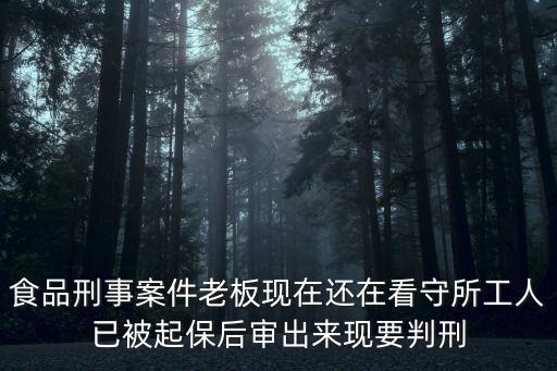 食品刑事案件老板現在還在看守所工人已被起保后審出來現要判刑