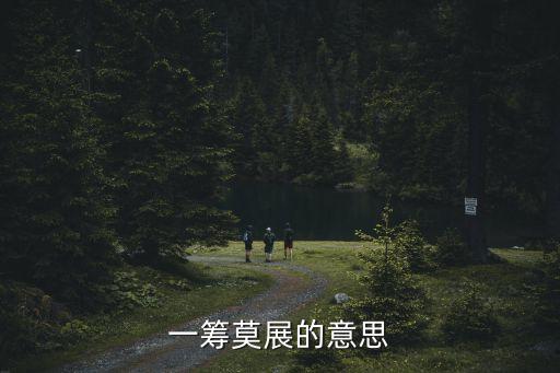 一籌莫展的意思