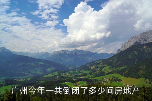 廣州倒閉房企幾家，廣州今年一共倒閉了多少間房地產(chǎn)