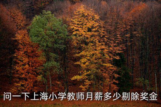 問(wèn)一下上海小學(xué)教師月薪多少剔除獎(jiǎng)金