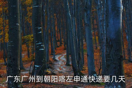 廣東廣州到朝陽喀左申通快遞要幾天