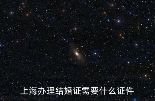 上海辦理結婚證需要什么證件