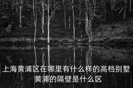 上海黃浦區在哪里有什么樣的高檔別墅  黃浦的隔壁是什么區