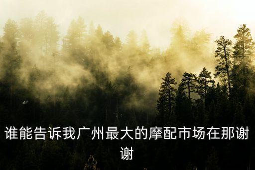 廣州最大的三輪摩托車批發(fā)市場(chǎng)，誰(shuí)能告訴我廣州最大的摩配市場(chǎng)在那謝謝
