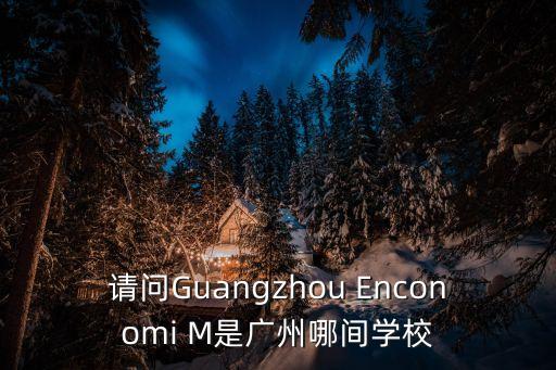 請問Guangzhou Enconomi M是廣州哪間學(xué)校