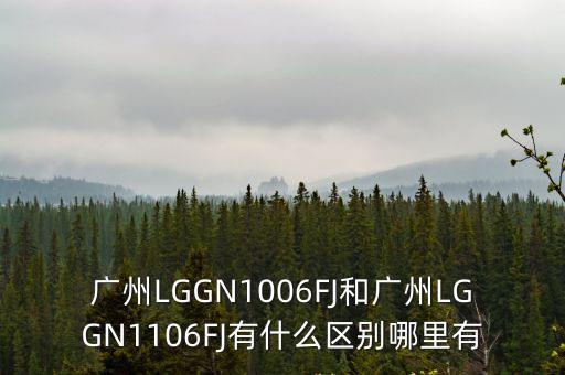 廣州LGGN1006FJ和廣州LGGN1106FJ有什么區別哪里有