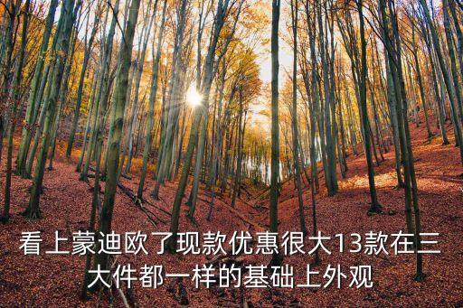 看上蒙迪歐了現(xiàn)款優(yōu)惠很大13款在三大件都一樣的基礎(chǔ)上外觀