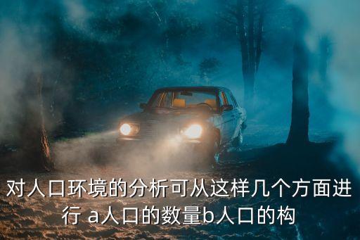 人口環(huán)境分析，對(duì)人口環(huán)境的分析可從這樣幾個(gè)方面進(jìn)行 a人口的數(shù)量b人口的構(gòu)