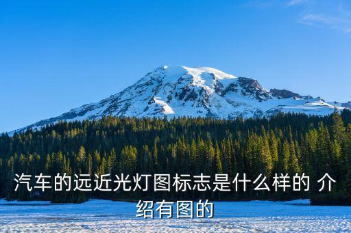 車燈標志，這是什么車燈的標志