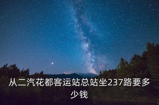 從二汽花都客運站總站坐237路要多少錢