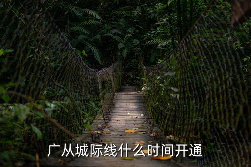 廣從城際線什么時間開通