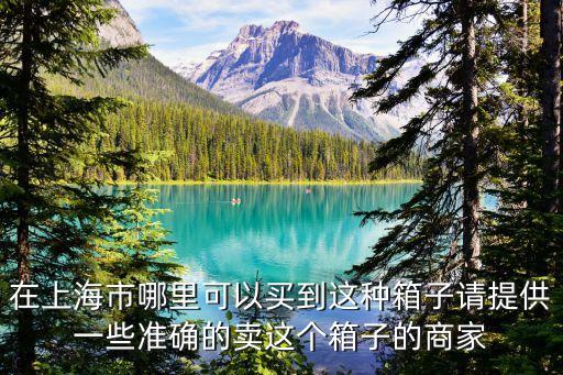 在上海市哪里可以買到這種箱子請提供一些準確的賣這個箱子的商家
