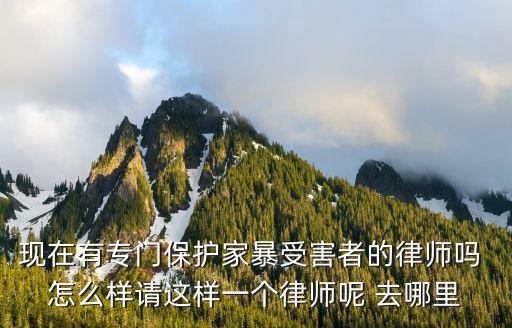 現(xiàn)在有專(zhuān)門(mén)保護(hù)家暴受害者的律師嗎 怎么樣請(qǐng)這樣一個(gè)律師呢 去哪里