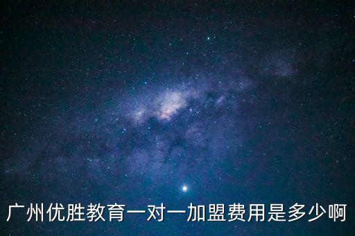 廣州優勝教育一對一加盟費用是多少啊