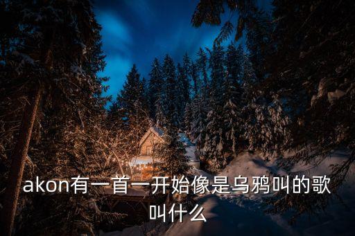 小烏鴉愛媽媽歌曲，akon有一首一開始像是烏鴉叫的歌叫什么
