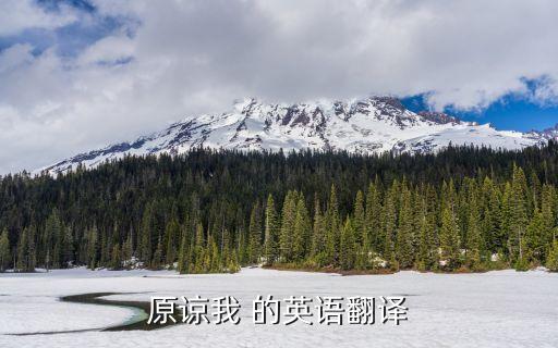 原諒的英文，原諒 的單詞這么寫