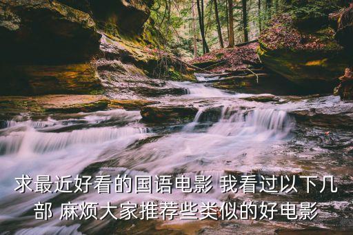 電影國語，求最近好看的國語電影 我看過以下幾部 麻煩大家推薦些類似的好電影