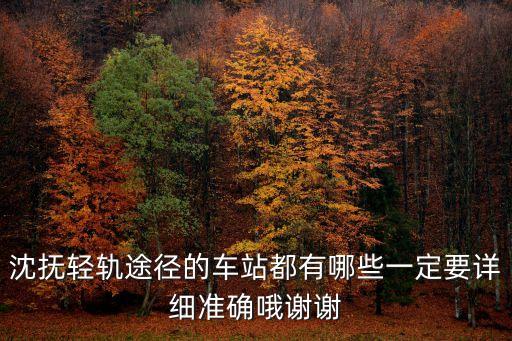 沈撫輕軌途徑的車站都有哪些一定要詳細準確哦謝謝