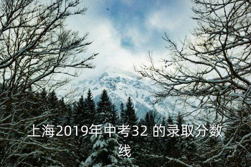 2019上海市提檔線，上海2019年中考32 的錄取分數線