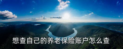 想查自己的養老保險賬戶怎么查