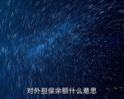 對外擔保，經濟法中的對外擔保是指對外國擔保么