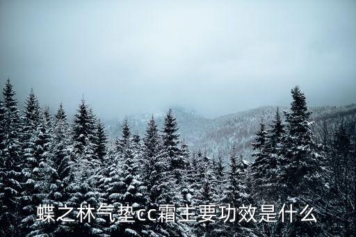 上海市氣墊cc霜，蝶之林氣墊cc霜主要功效是什么