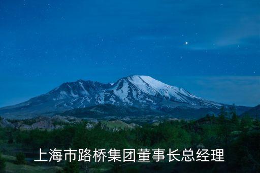 上海市路橋集團(tuán)董事長(zhǎng)總經(jīng)理