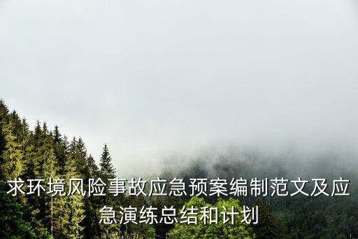 環(huán)境應(yīng)急演練方案，求環(huán)境風(fēng)險(xiǎn)事故應(yīng)急預(yù)案編制范文及應(yīng)急演練總結(jié)和計(jì)劃