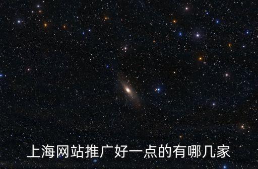 上海網站推廣好一點的有哪幾家