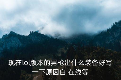男槍打野出裝，男槍打野怎么出裝