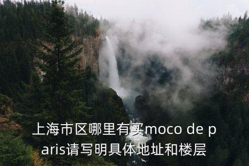 上海市區哪里有買moco de paris請寫明具體地址和樓層