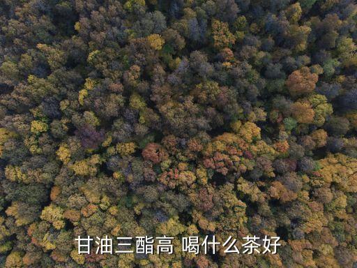 甘油三酯高 喝什么茶好