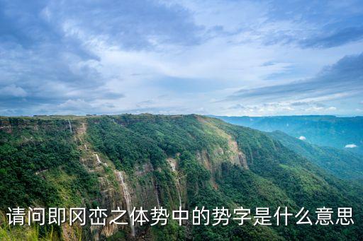 請問即岡巒之體勢中的勢字是什么意思